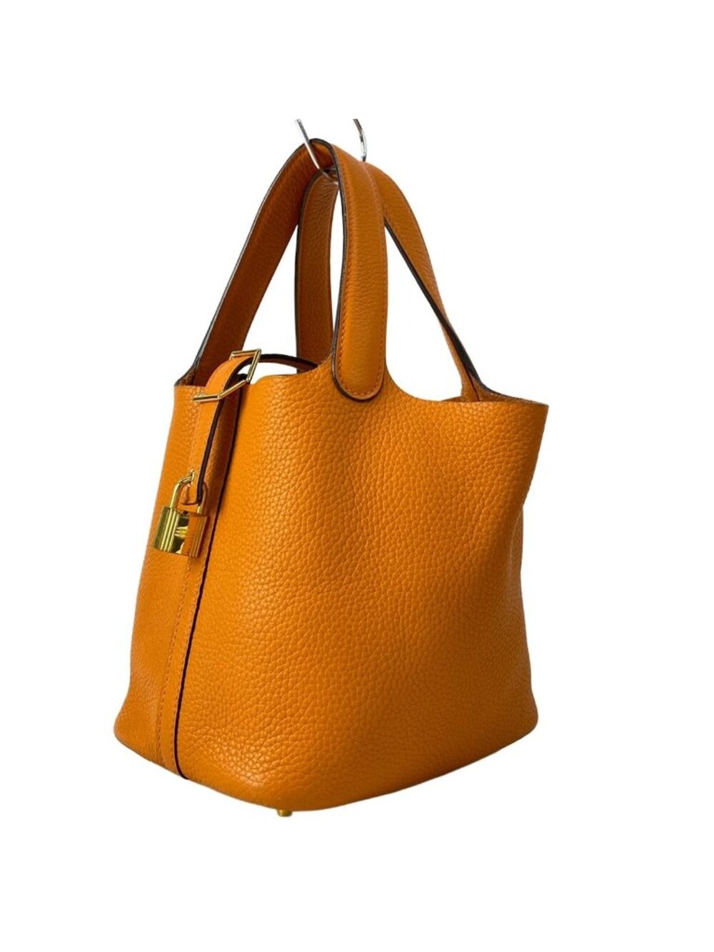 Hermes Handbag Picotin Lock PM Orange Gold